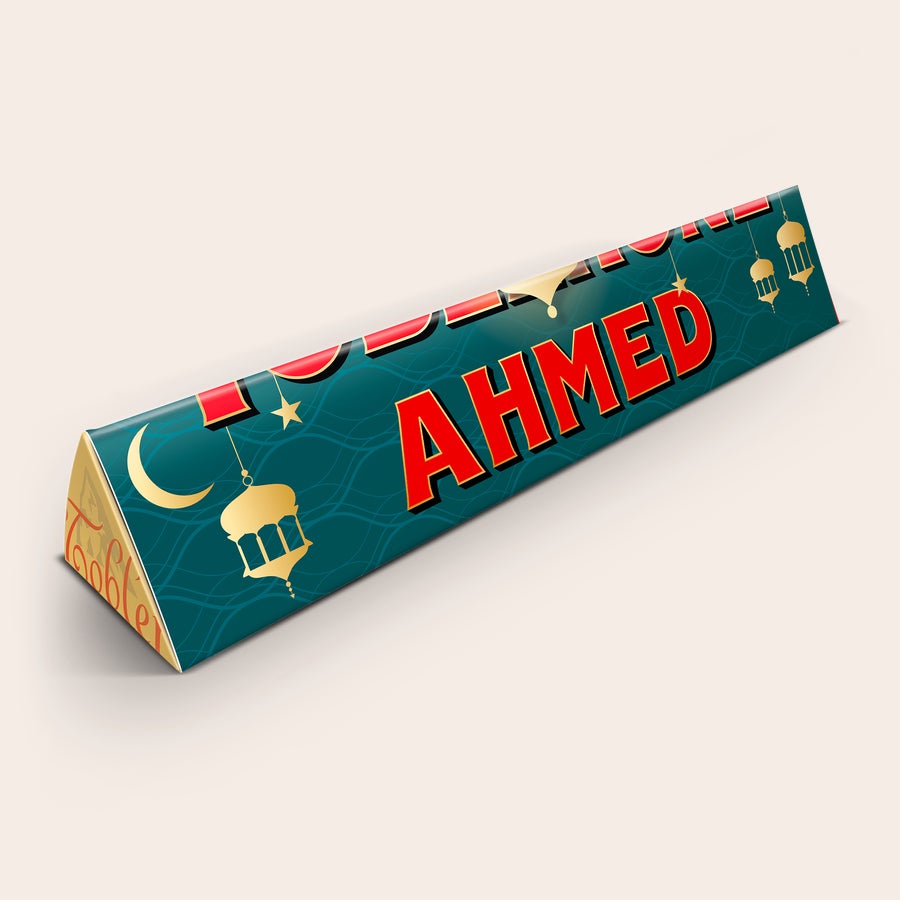 Toblerone med navn og billede – Ramadan (Halal)  Toblerone med navn og billede – Ramadan (Halal)