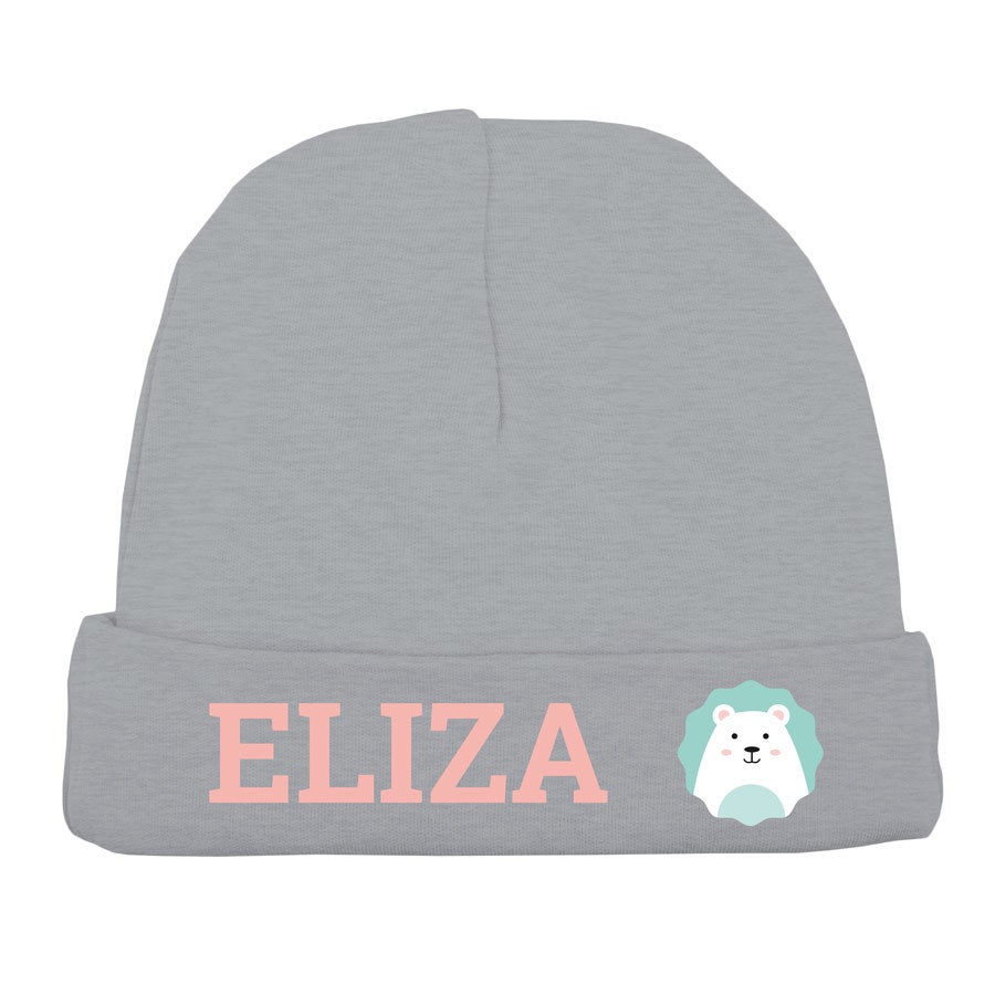 Personalised Baby Beanie - Grey