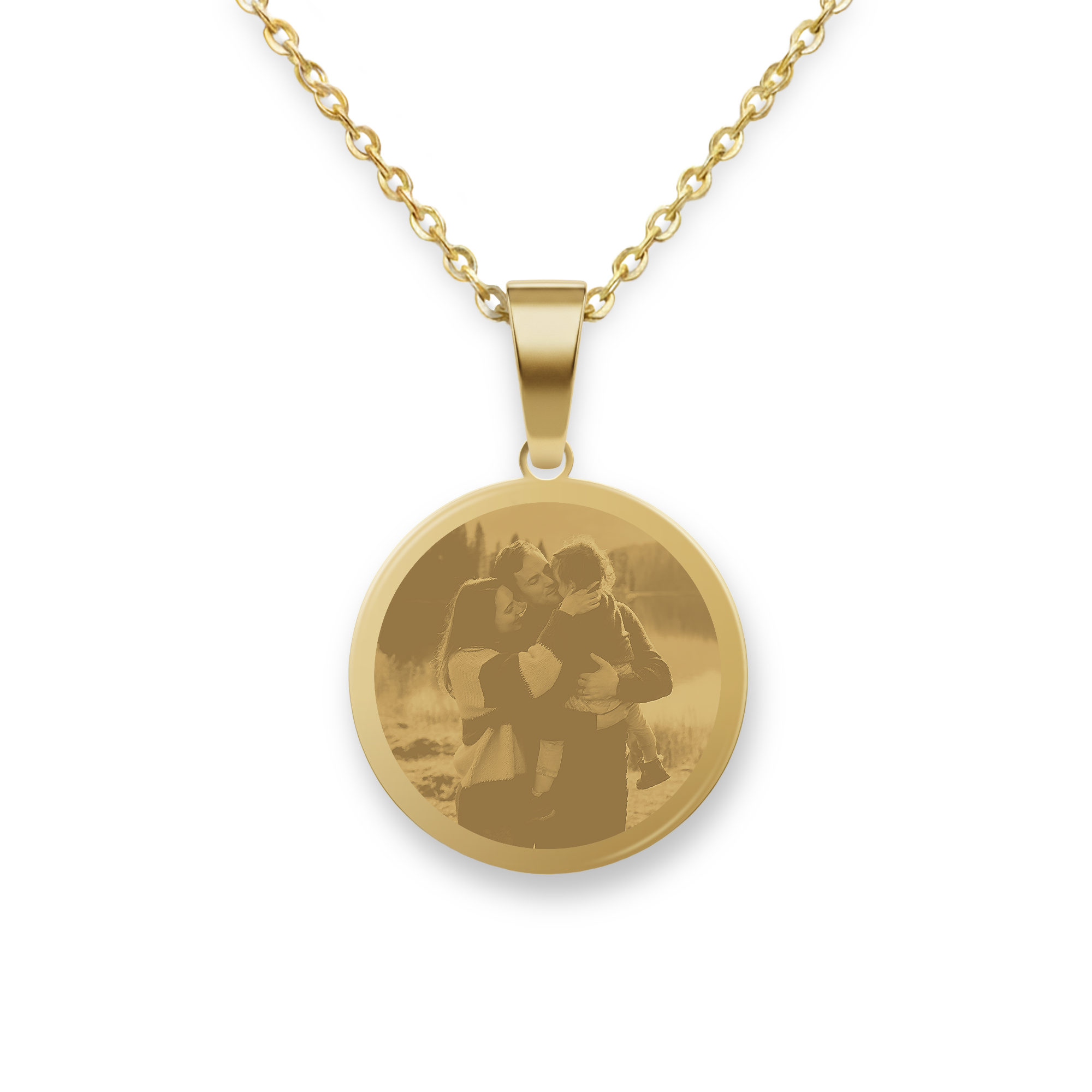 Collar con colgante redondo