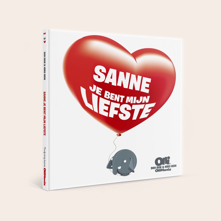 Boek "Je bent mijn Valentijn/Liefste" personaliseren Kinderboek "Sanne je bent mijn Liefste" met rode hartballon, te personaliseren met naam.