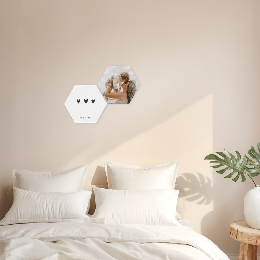 Placa de Parede Personalizada Painel de arte em forex, personalizado com foto de mãe e filho e data 12.09.2024, para a tua parede.