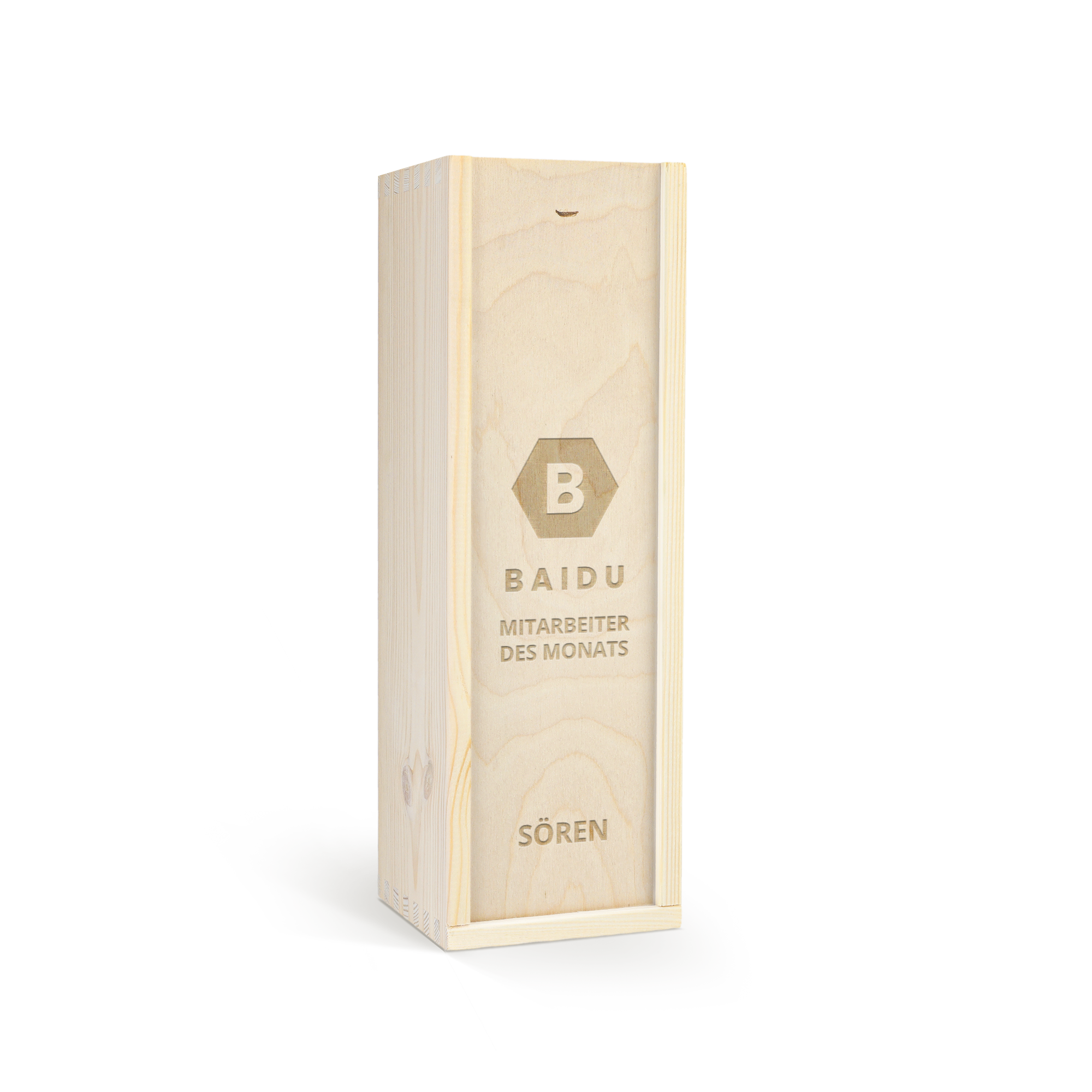 Bacardi White Rum in personalisierter Holzkiste