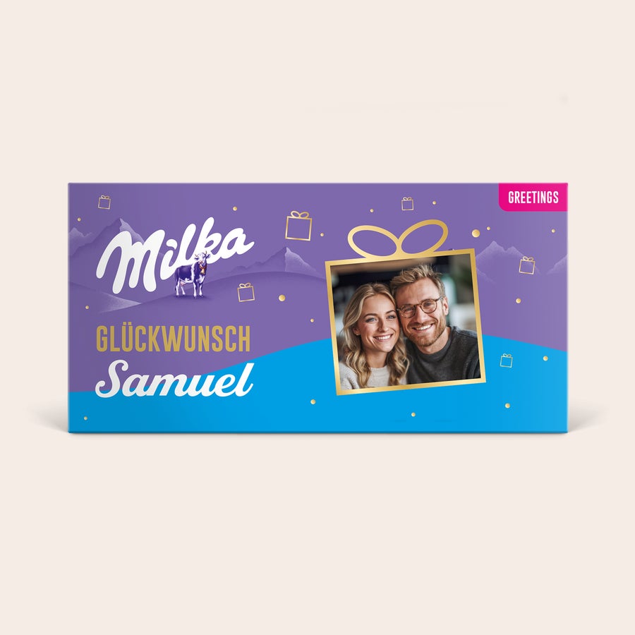 Milka tafel personalisieren - Haselnuss Milka tafel personalisieren - Haselnuss