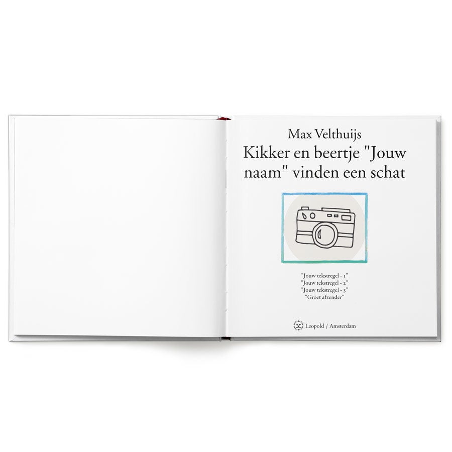 Boek "Kikker en Beer vinden een schat" personaliseren