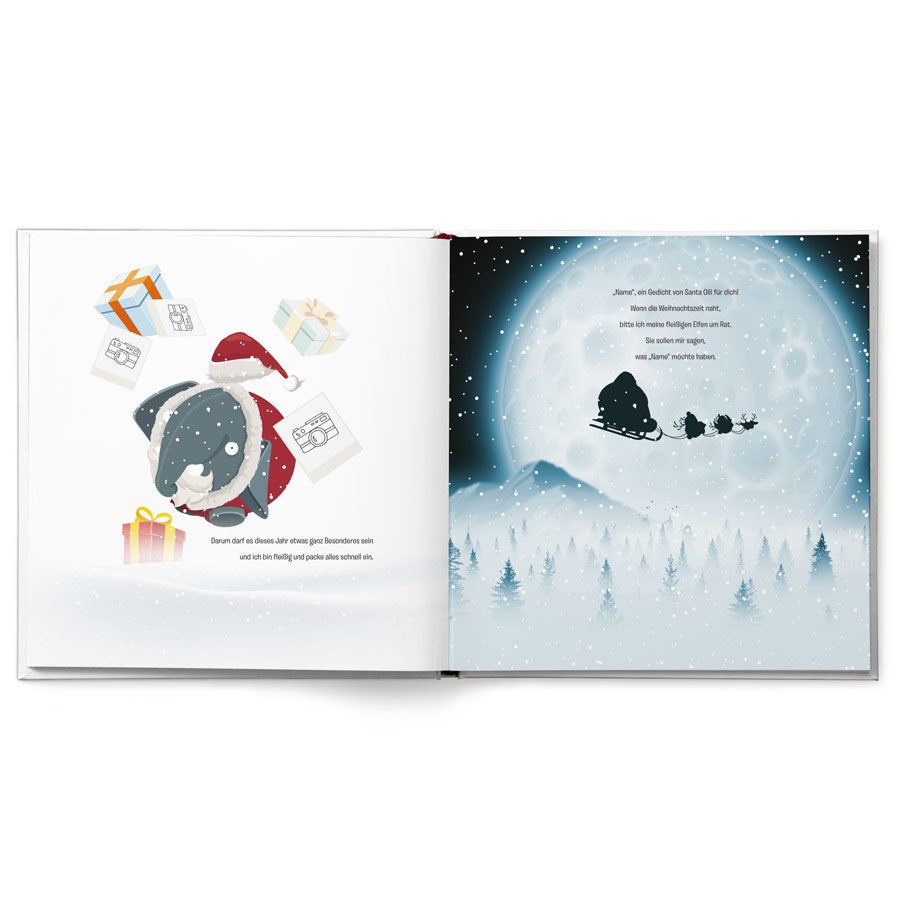 Personalisiertes Weihnachtsbuch - Santa Olli - XXL Version