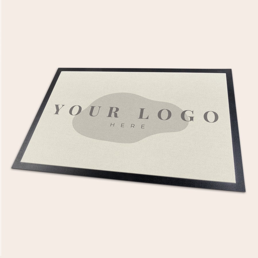 Rohožka Personalizovaná rohožka s vlastním textem Your Logo Here a možností vytisknout vlastní fotografii na rohožku