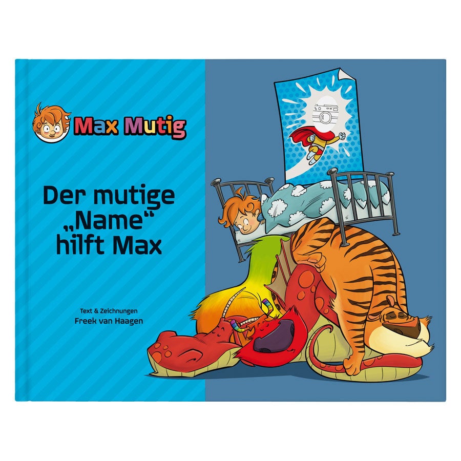 Personalisiertes Kinderbuch mit Namen Max Mutig  - Onlineshop YourSurprise