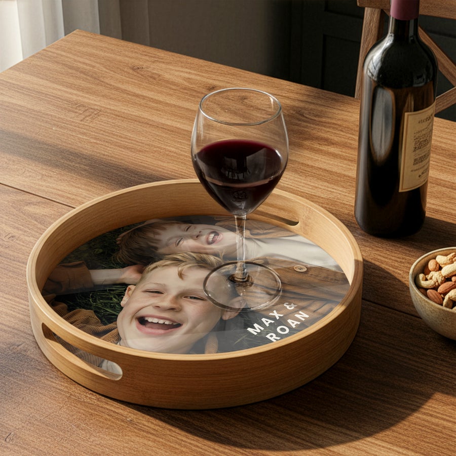 Personalised serving platter - Round Personalised serving platter - Round