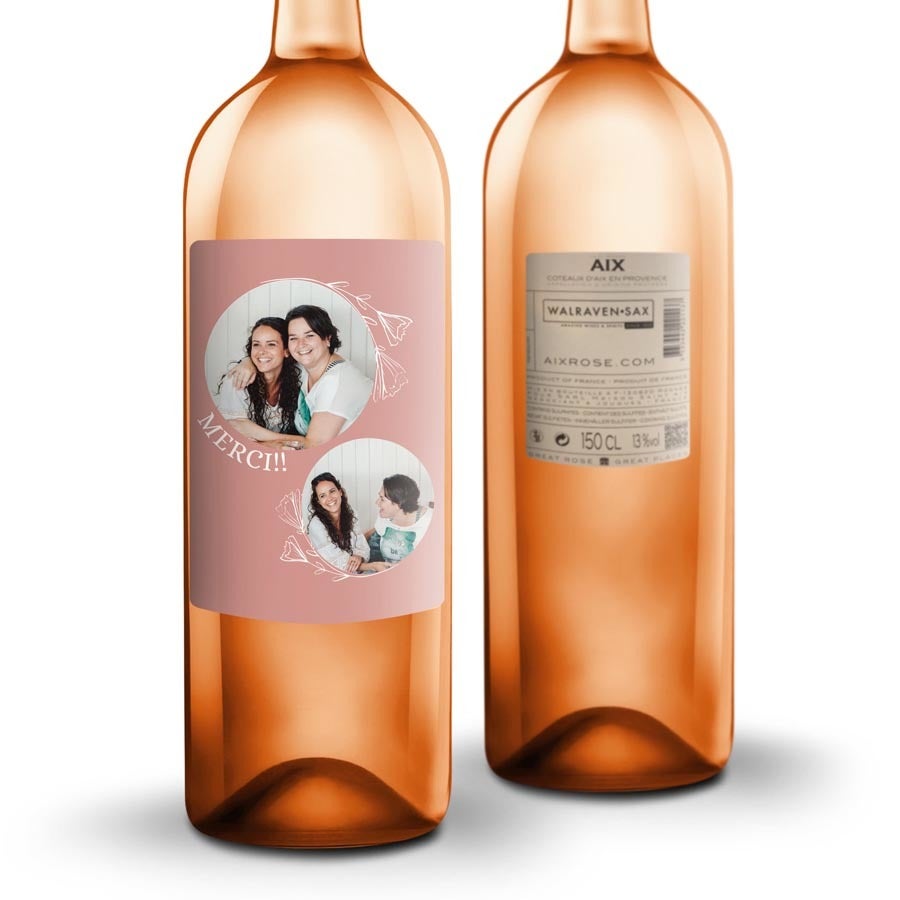 Vin AIX rosé personnalisé