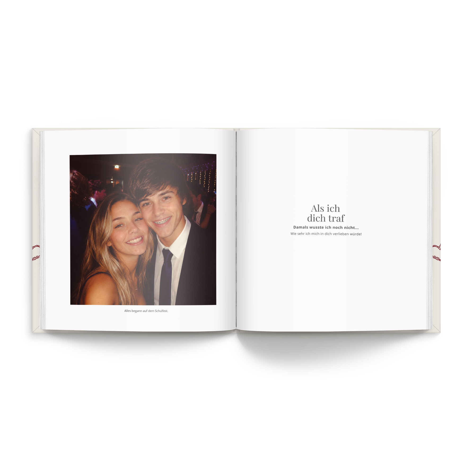 Fotobuch gestalten - 29.5 x 29.5 cm - Hardcover - Liebe - ab 28 Seiten mit Foto und Text personalisiert.