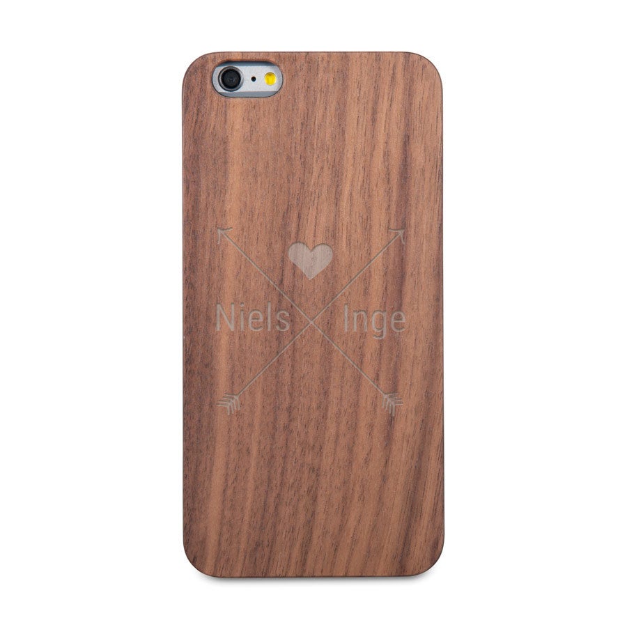 Houten telefoonhoesje graveren - iPhone 6s plus Houten telefoonhoesje graveren - iPhone 6s plus