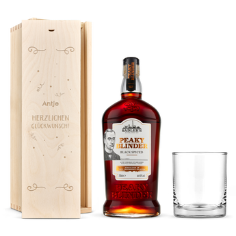 Coffret rhum Peaky Blinders - couvercle gravé Coffret rhum Peaky Blinders - couvercle gravé