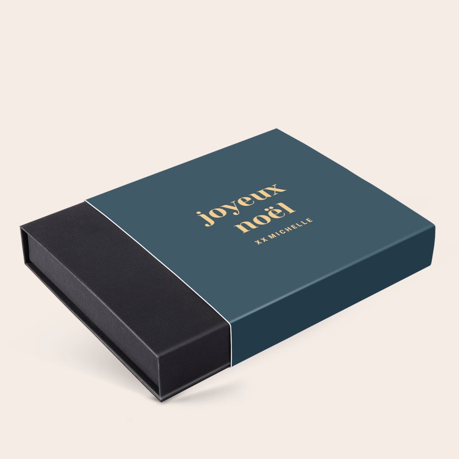 Boîte de chocolats Noël personnalisée Luxueux coffret cadeau de chocolats de Noël personnalisés avec Joyeux Noël et XX MICHELLE imprimés