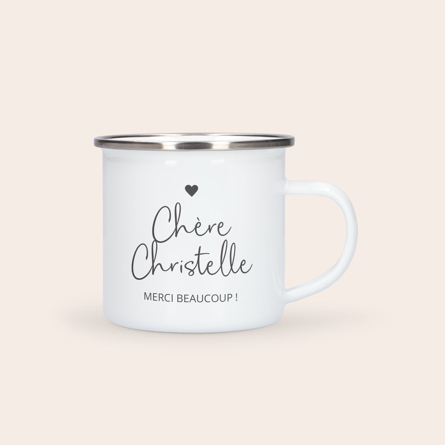 Mug émaillé personnalisé Mug émaillé personnalisé