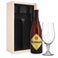 Father's day beer gift set with glass - engraved