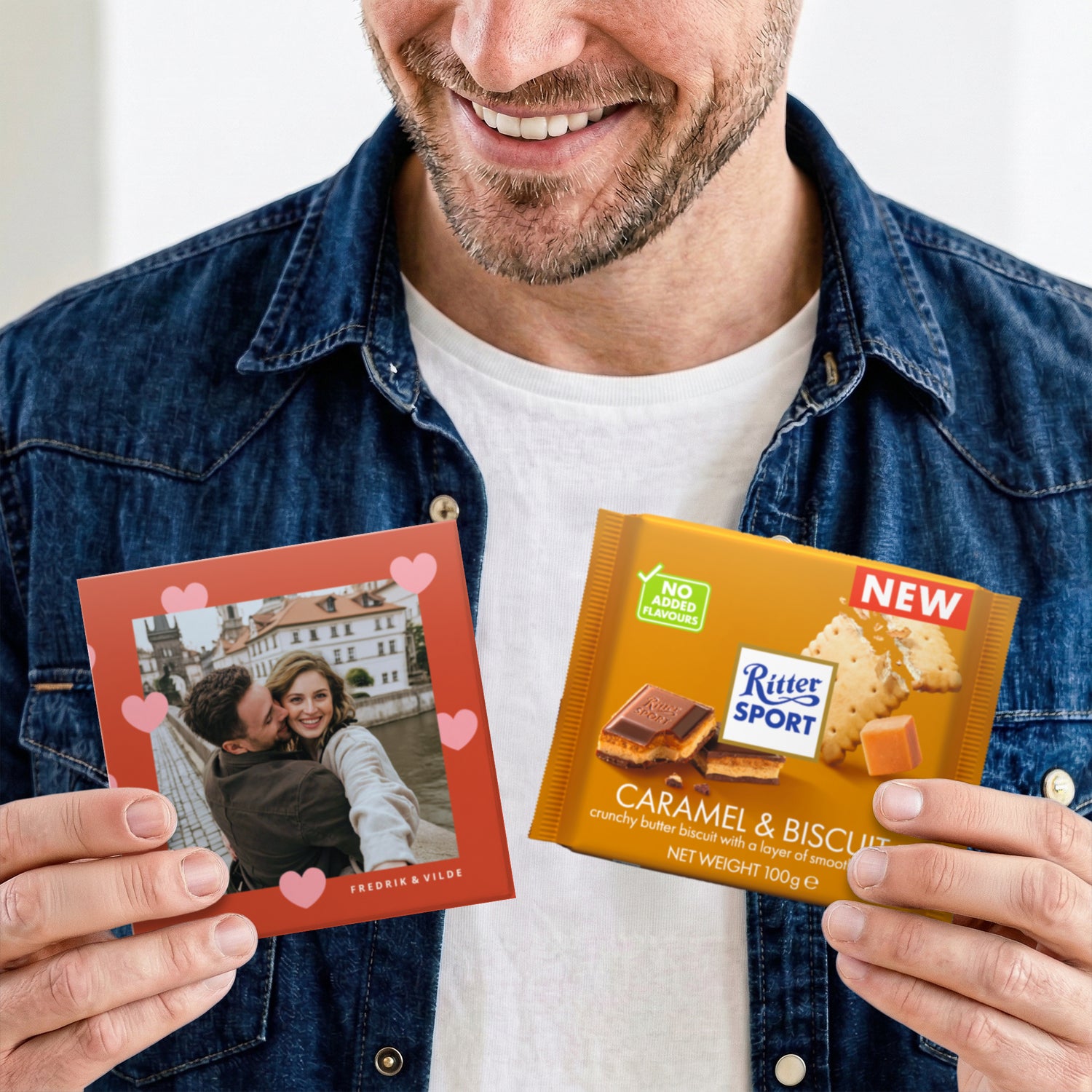 Personalisert sjokolade - Ritter Sport - Karamellkjeks