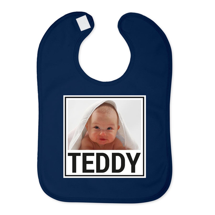 Personalised baby bib - Navy