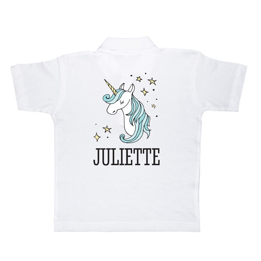 Polo personnalisé - Enfant - Blanc - 6 ans