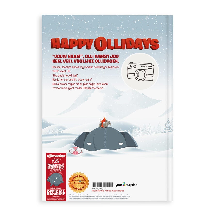 Boek met naam en foto - Happy Ollidays (met gratis set wenskaarten) - Hardcover