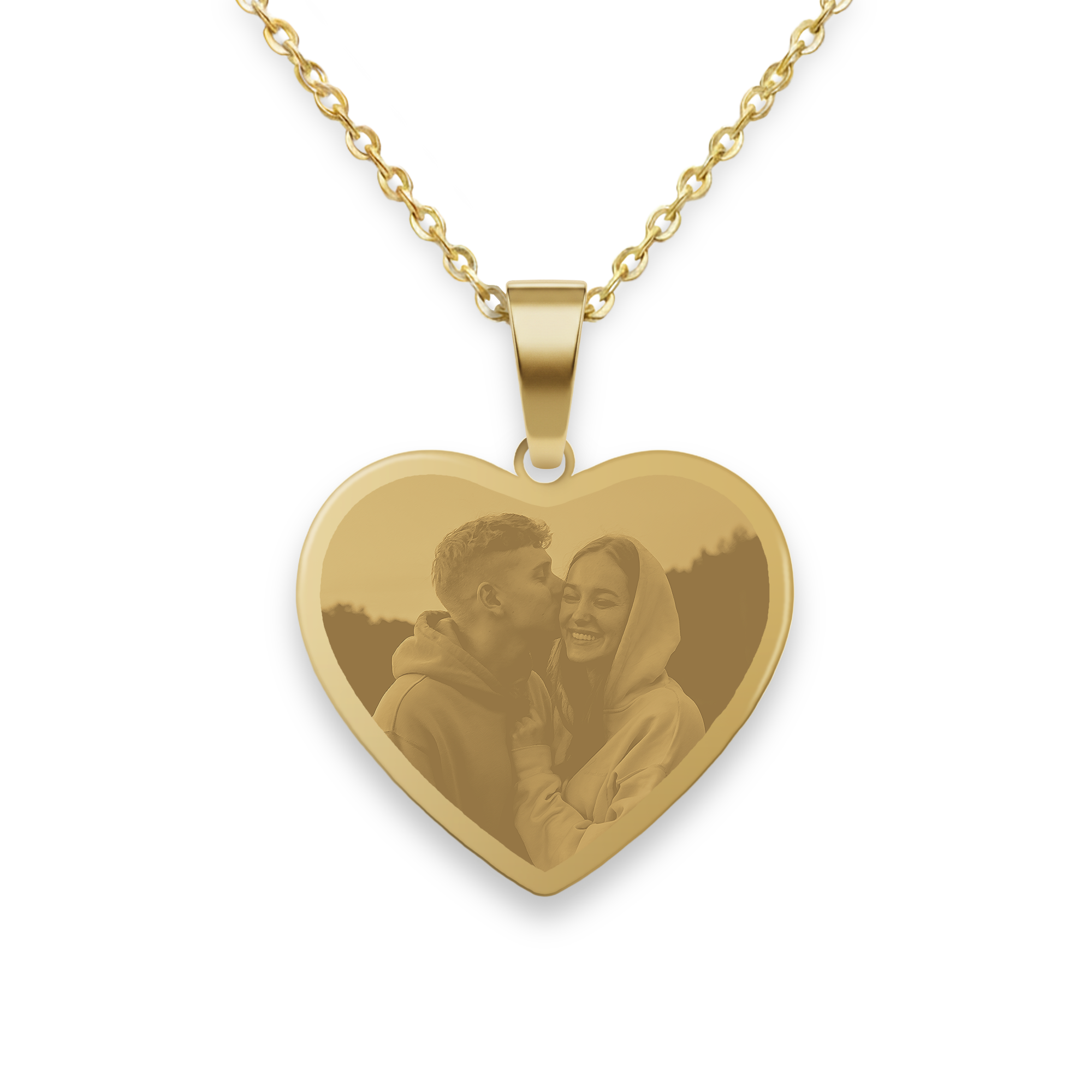 Engraved heart necklace