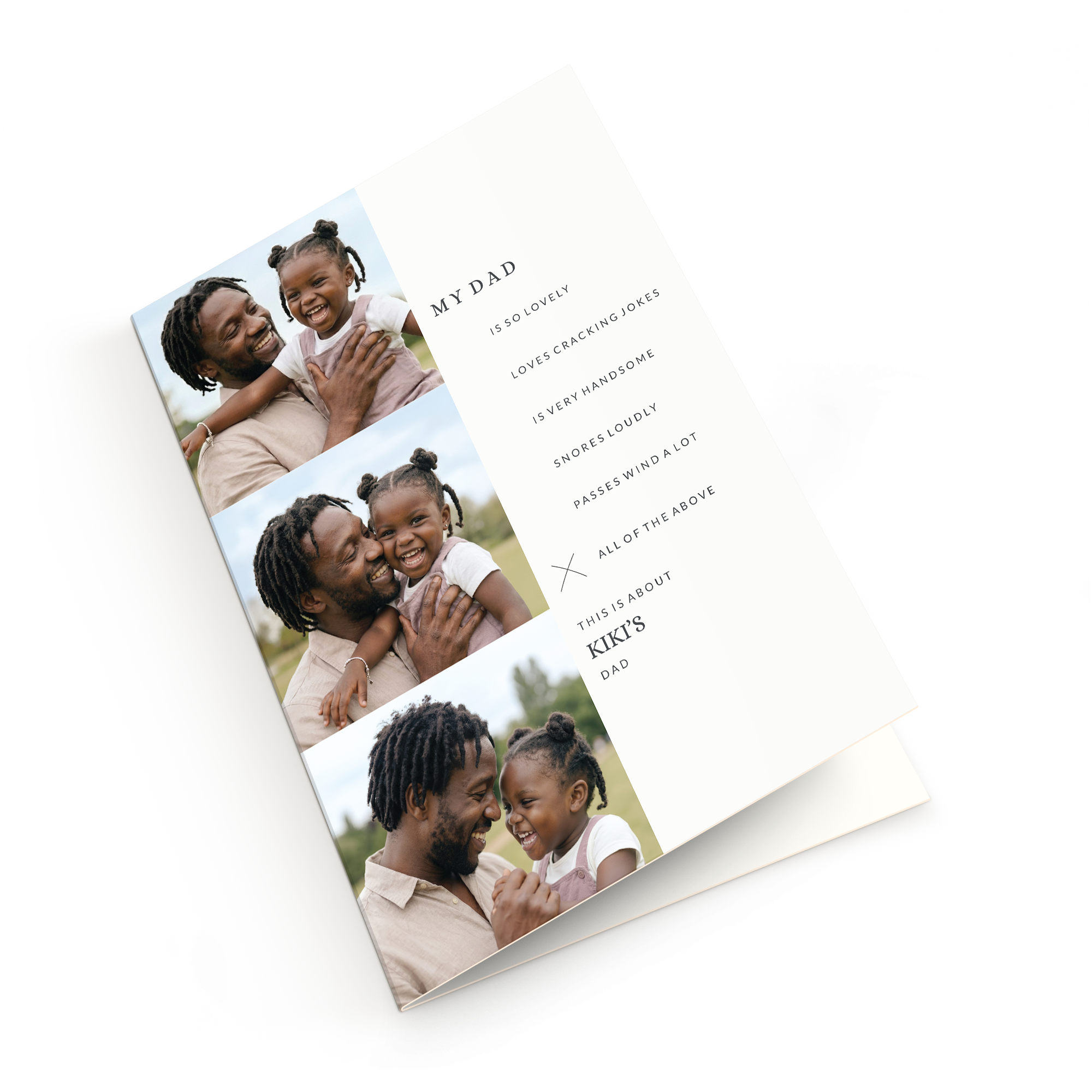Giant greeting card - Personalised - Father's Day - 50 cm
