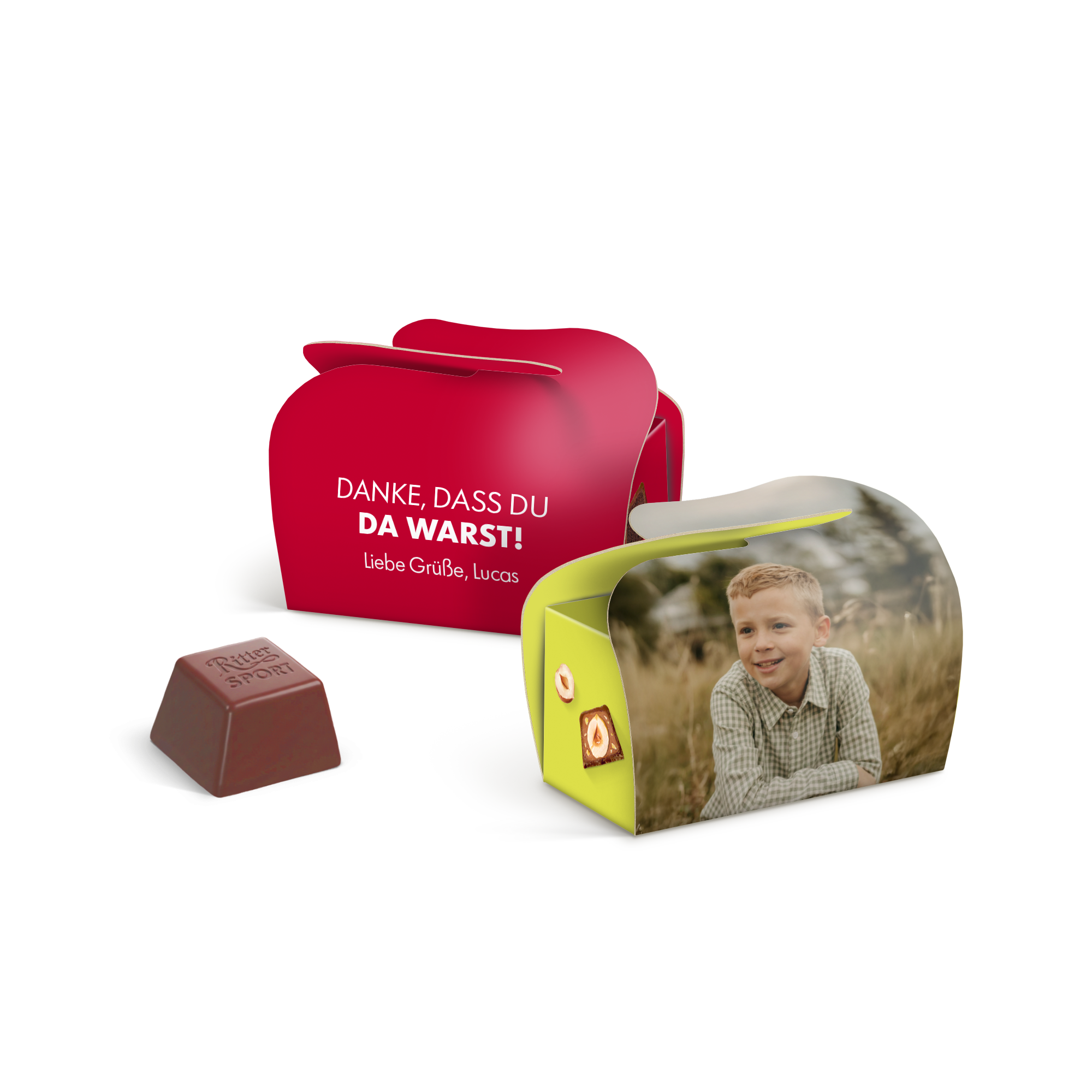 Personalisierte Mini-Ritter Sport Gastgeschenke – DIY Mini-Boxen