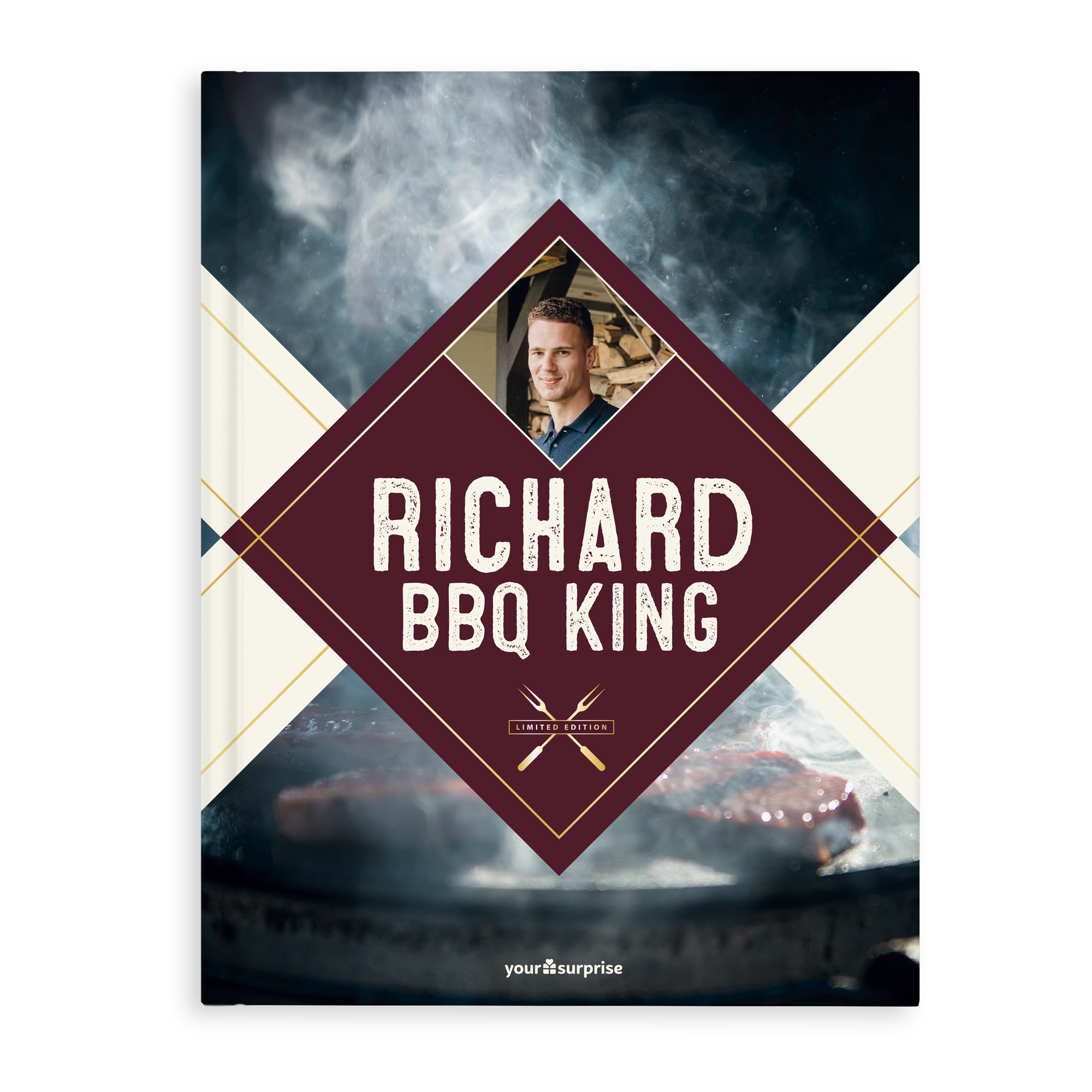 Barbecue kookboek "BBQ King/Queen" personaliseren