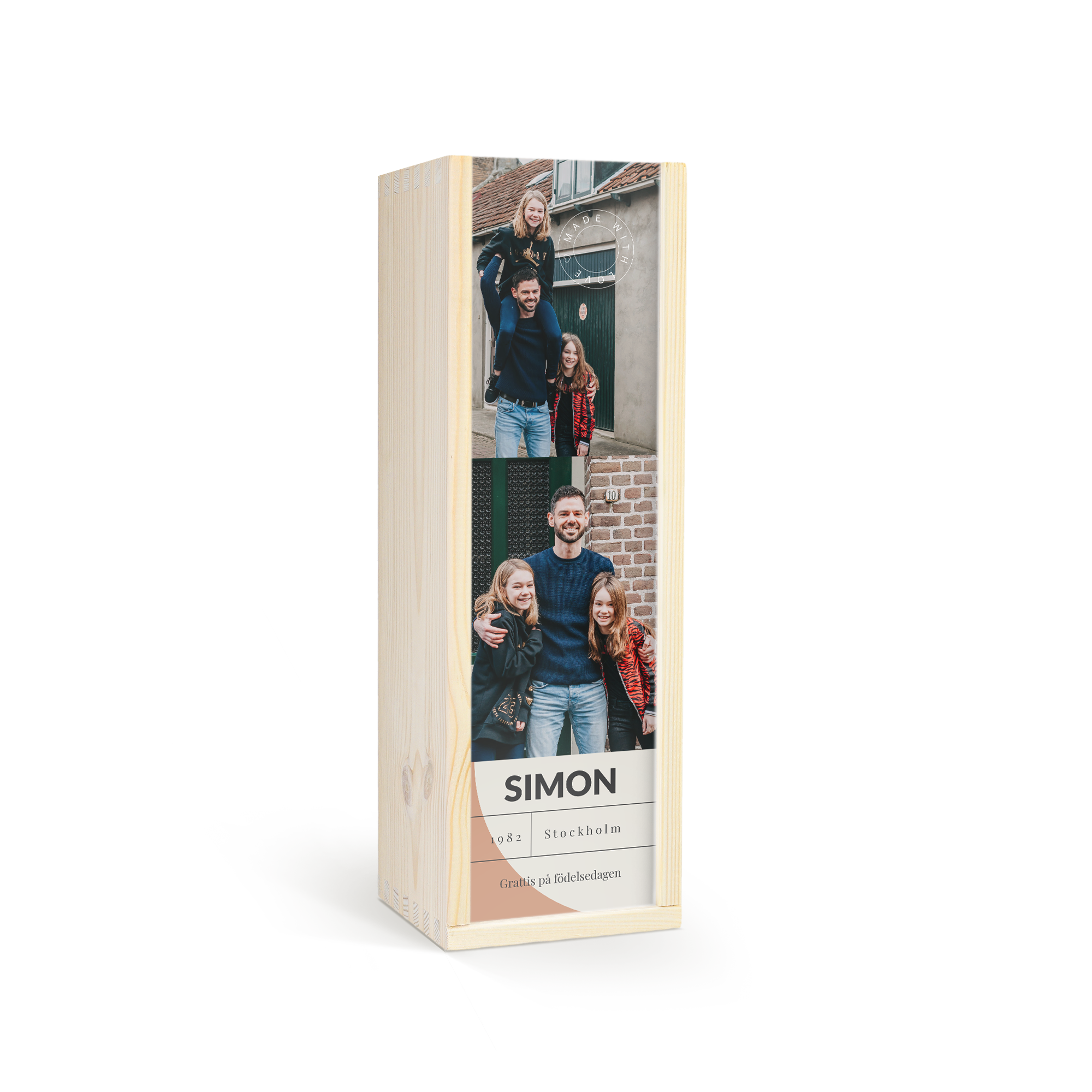 Jack Daniels Honey Bourbon whisky i personlig träväska