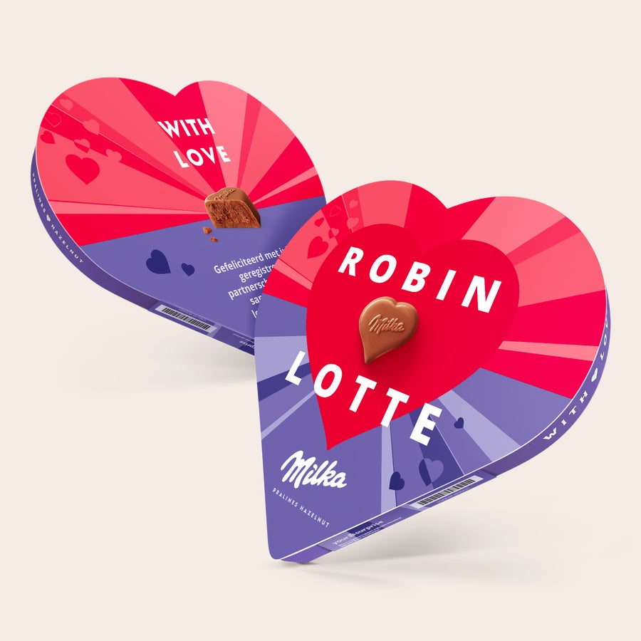 Milka chocolade hart Milka chocolade hart