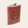 Personalised engraved hip flask - leather look Personalised engraved hip flask - leather look