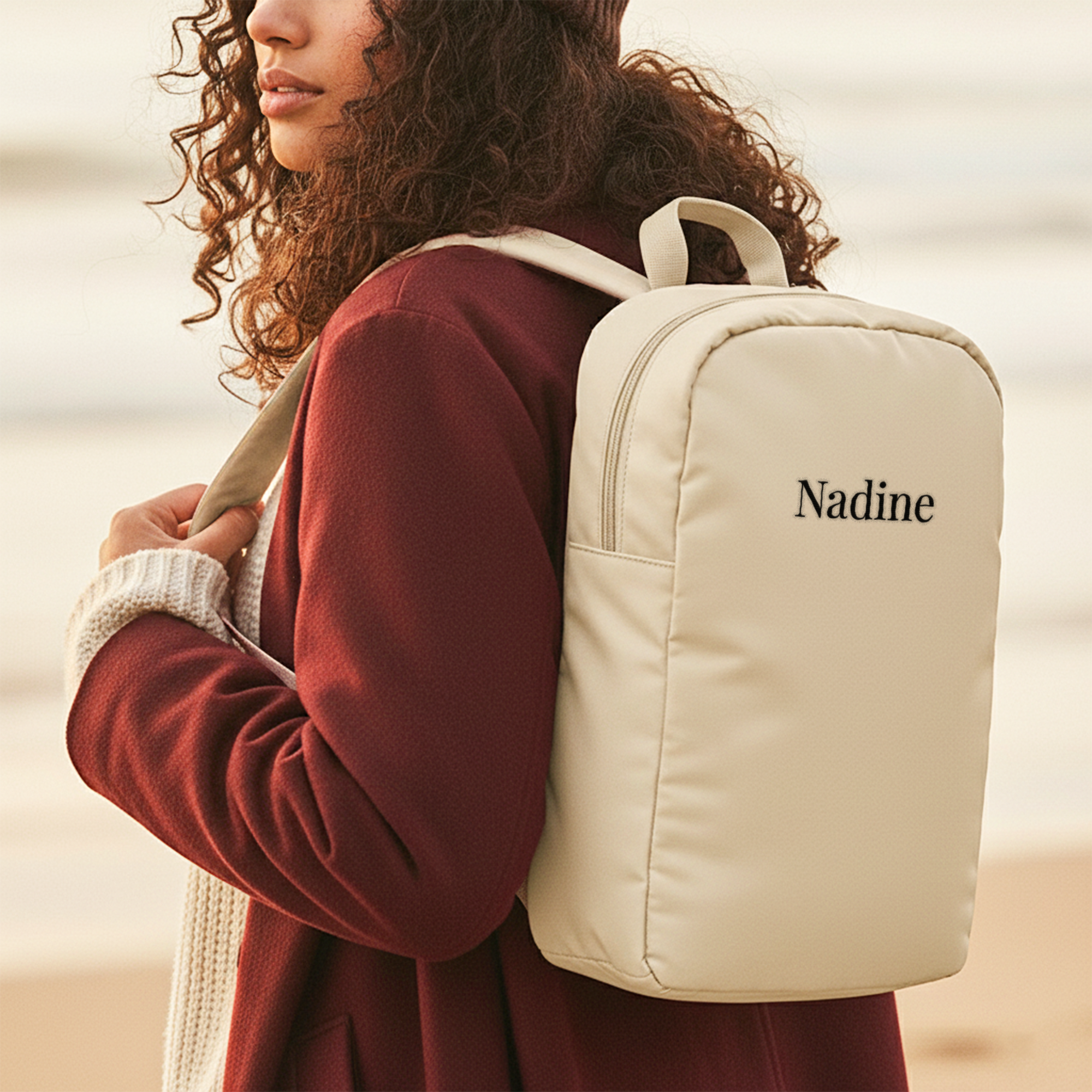 Puffer rugzak met naam