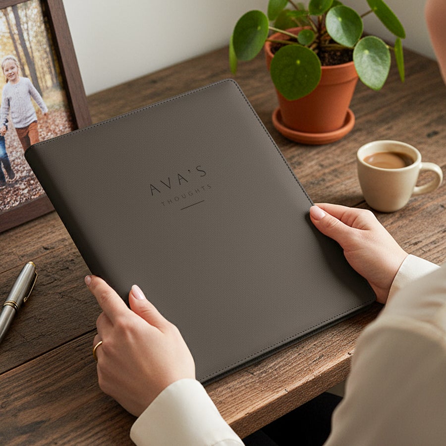 Estuche de piel personalizado para libreta Estuche de piel personalizado para libreta