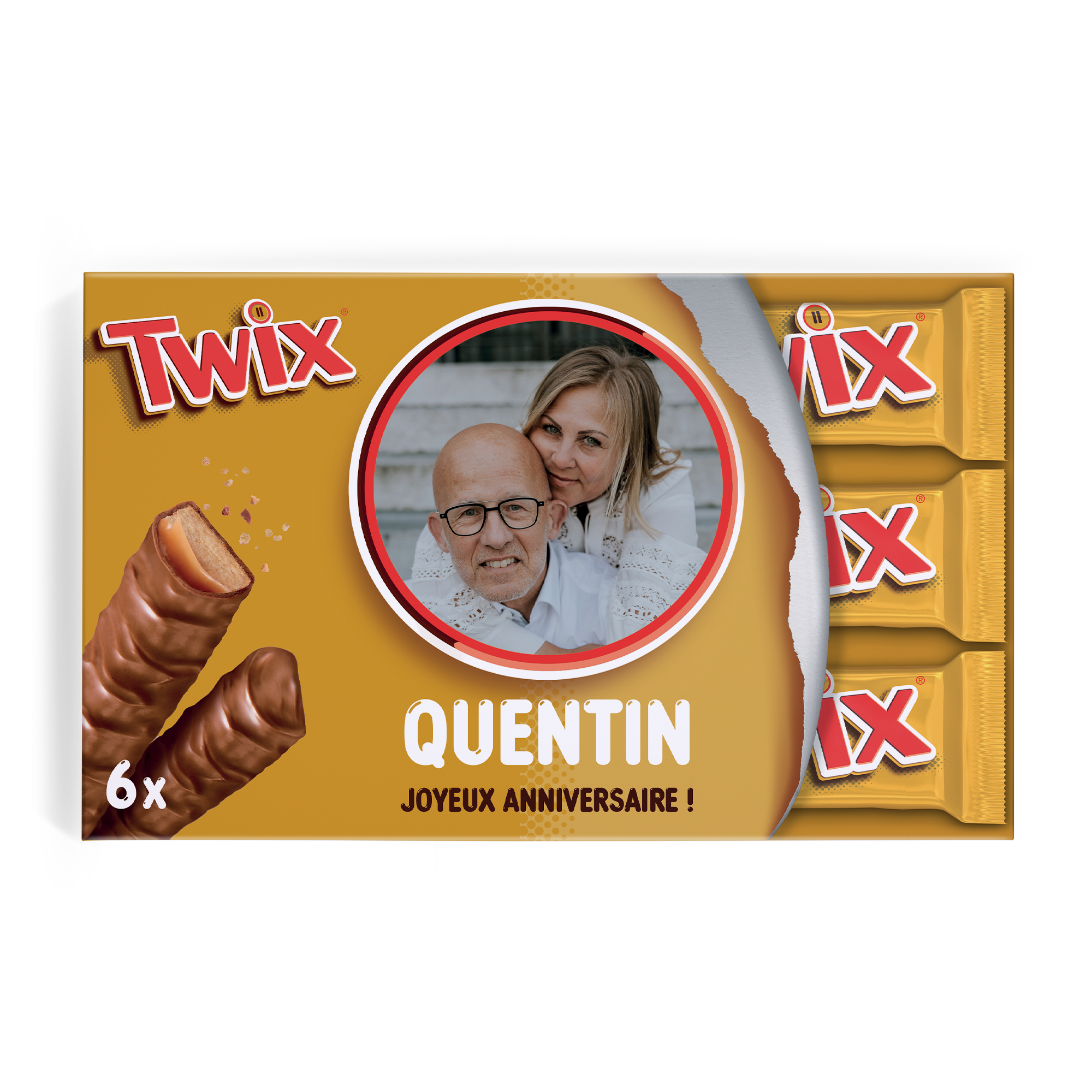 Méga barre Twix personnalisée