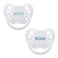 Baby chupetas (conjunto de 2) - branco e branco