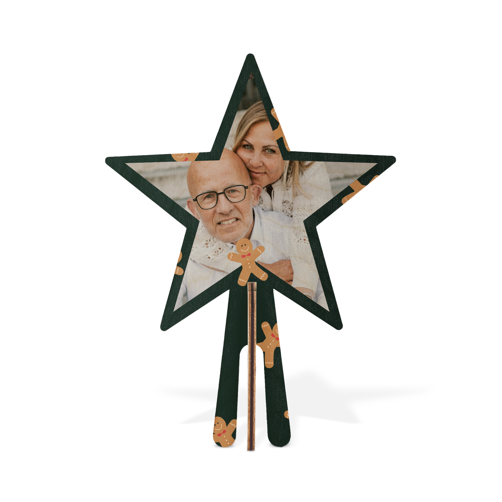 Topo de árvore de Natal de madeira personalizado