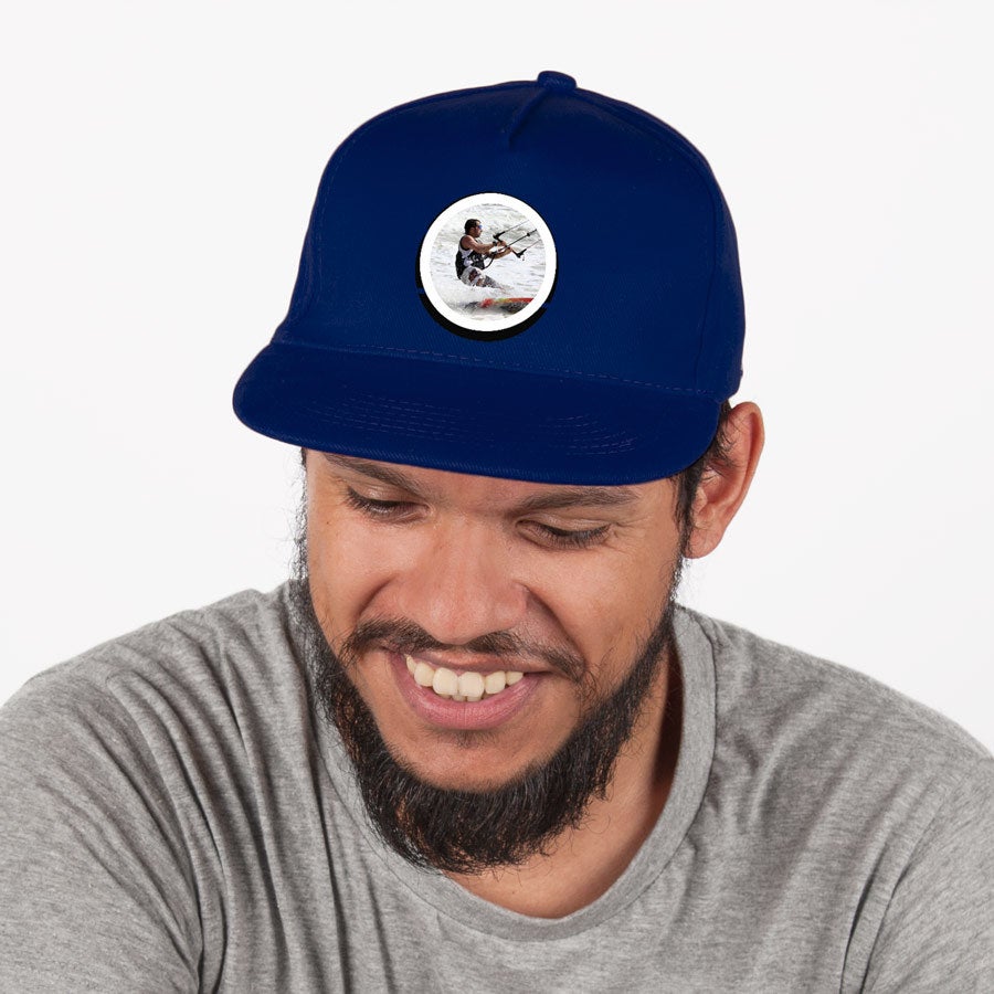 Baseball cap med tryk - Navy