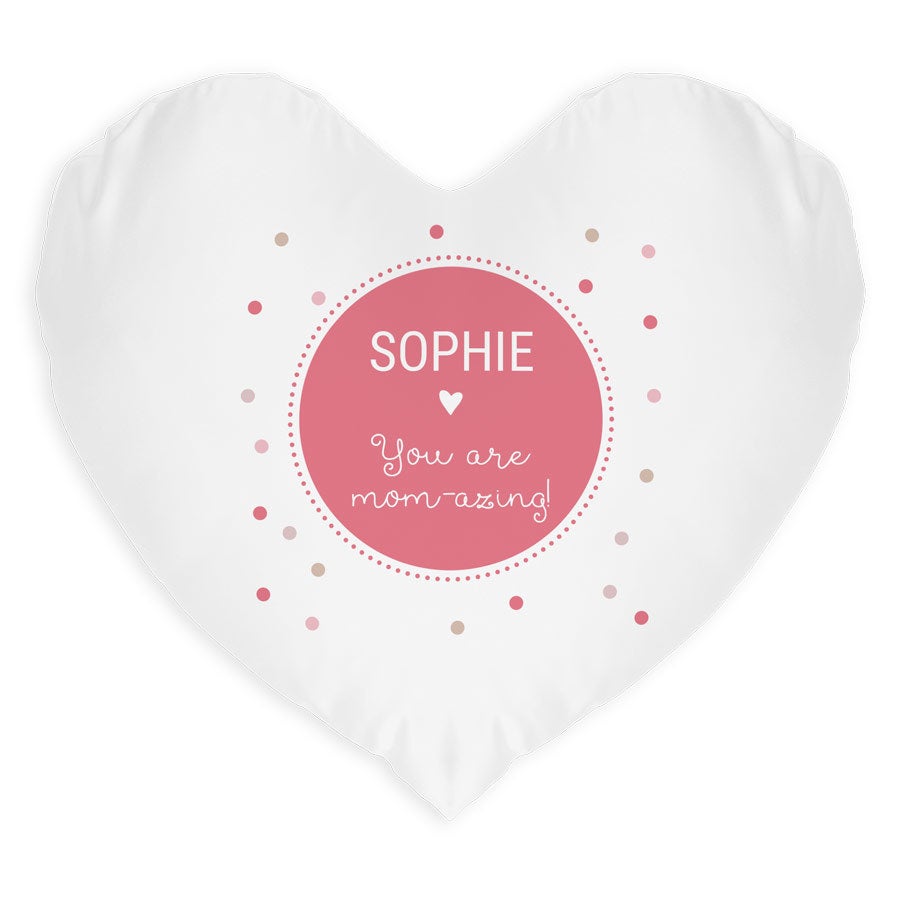 Personalised cushion - Mother's Day - Heart