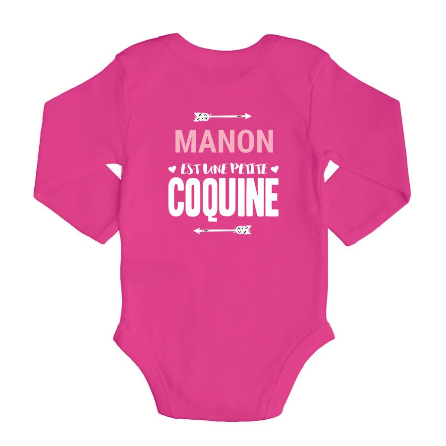 Body bébé - Manches longues - Fuchsia - 50/56