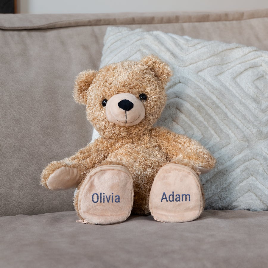 Personalised cuddly toy - Bear - Embroidered - Love