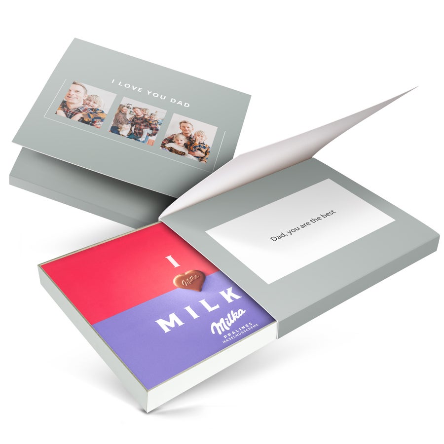 Personalised Milka Chocolate Gift Box - Father's Day Personalised Milka Chocolate Gift Box - Father's Day