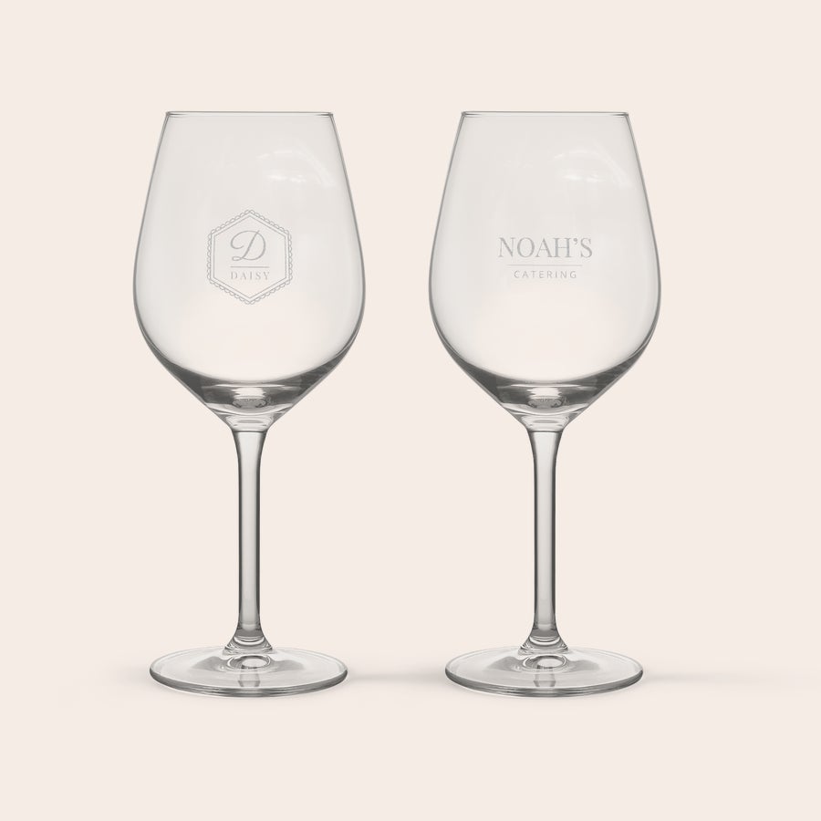 Copa de vino blanco grabada Copa de vino blanco grabada