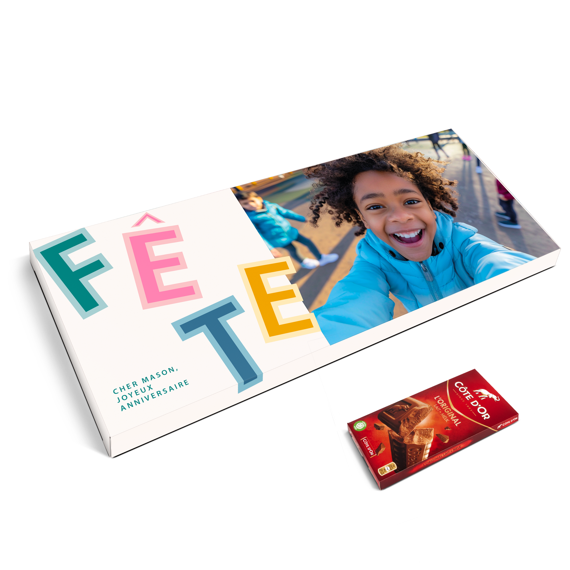 Méga tablette de chocolat Côte d'Or personnalisée