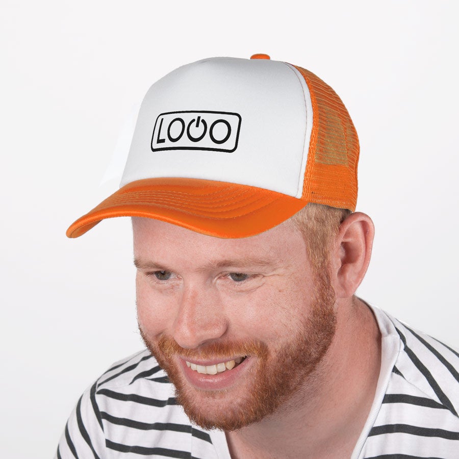 Trucker cap bedrukken - Oranje/wit