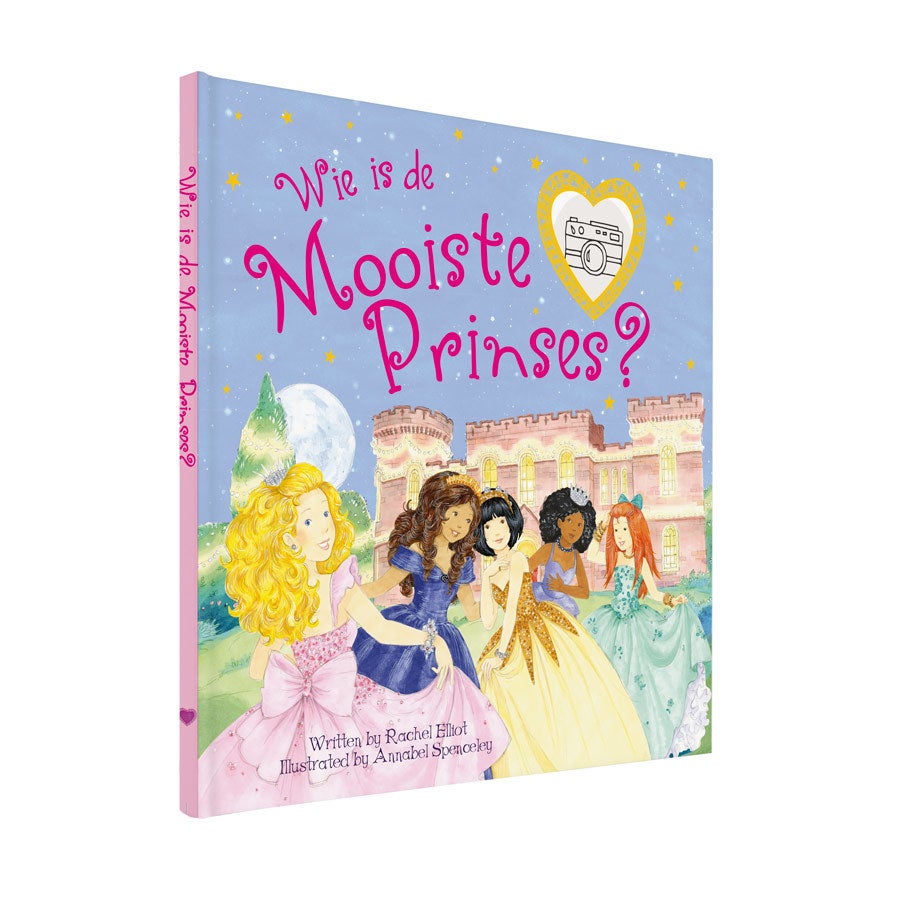 Boek met naam, foto, haar- en oogkleur - Wie is de mooiste prinses? - Hardcover