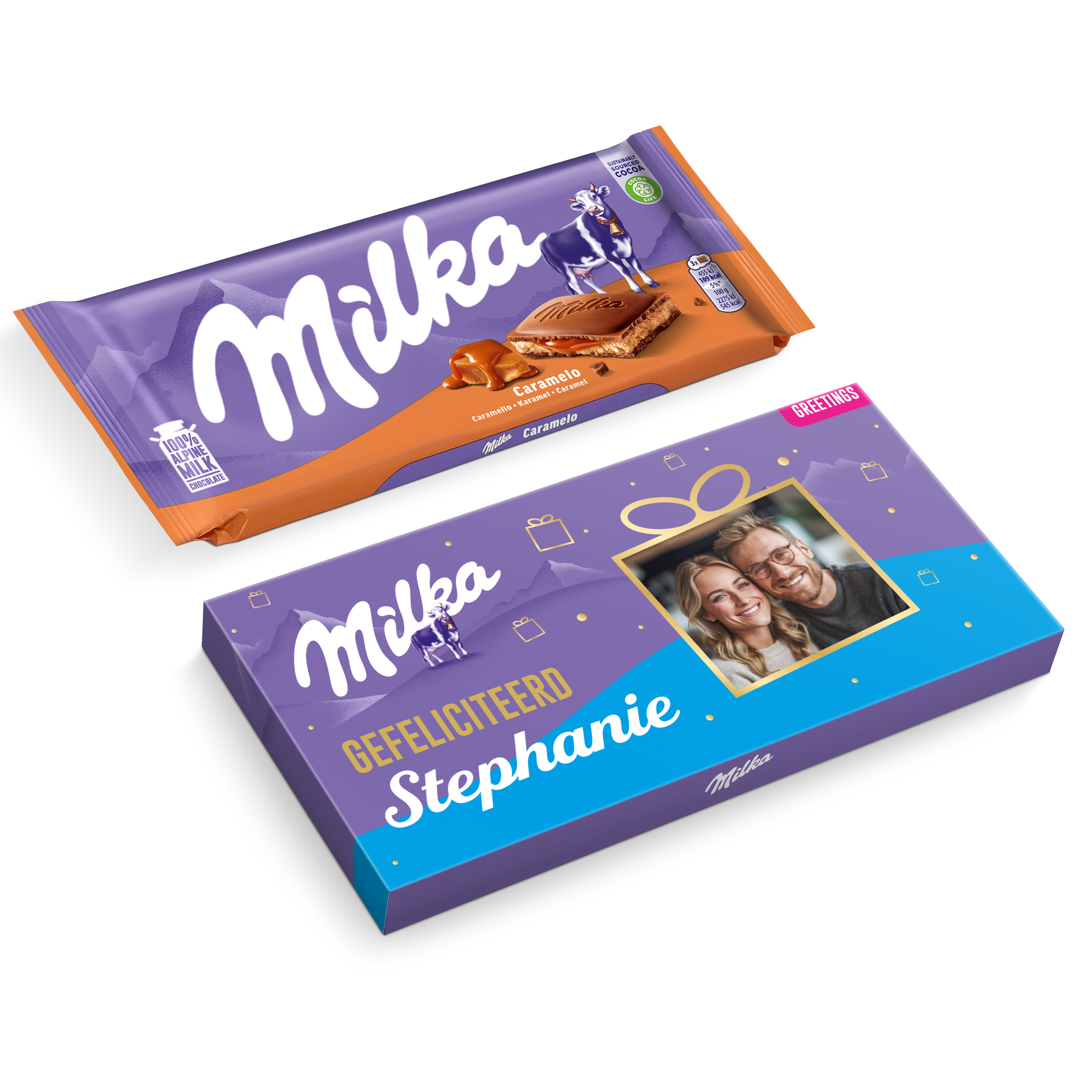 Milka chocolade wenskaart