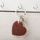 Porta-chaves de couro personalizado - Heart (Brown)