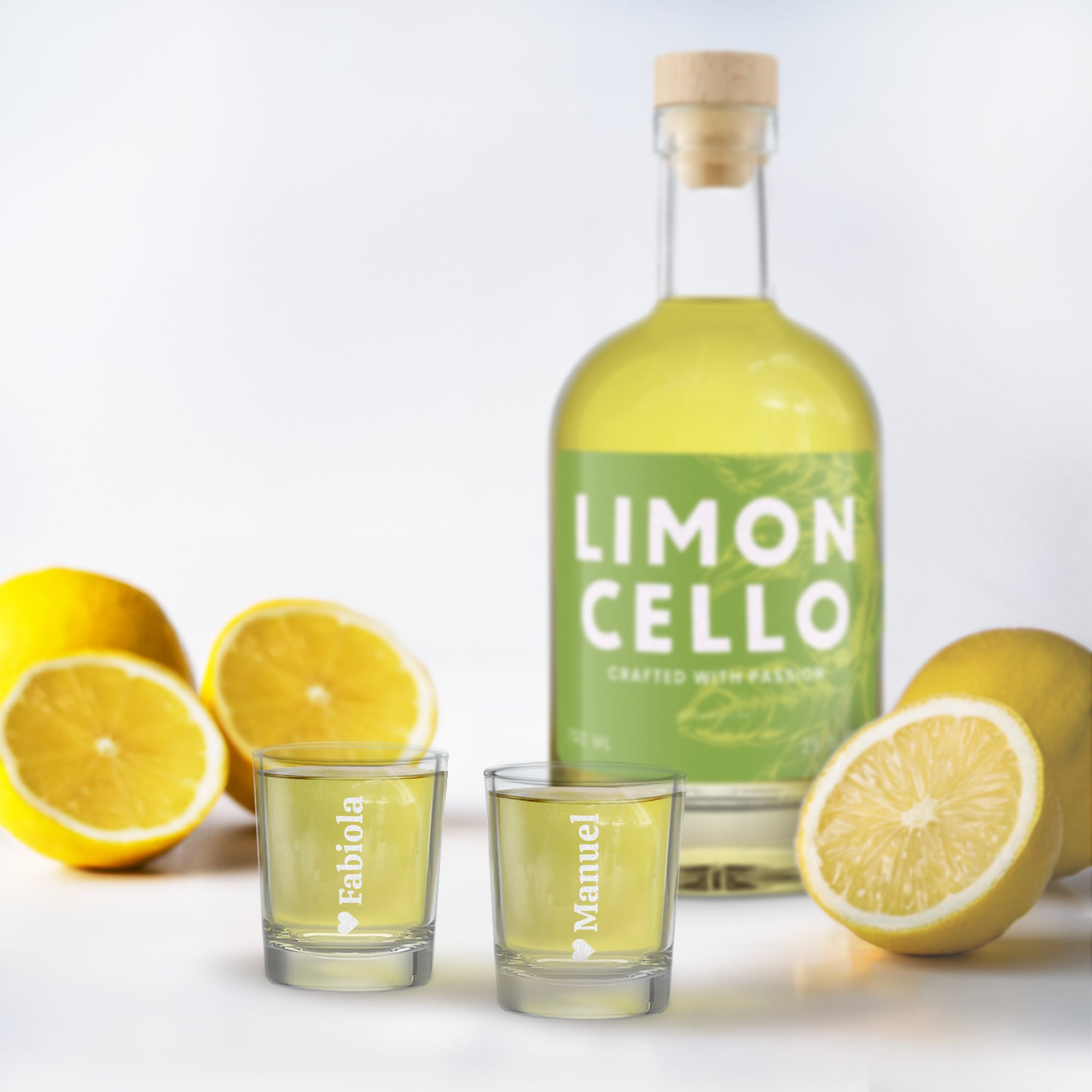 Limoncello personaliseren - Gegraveerde glazen