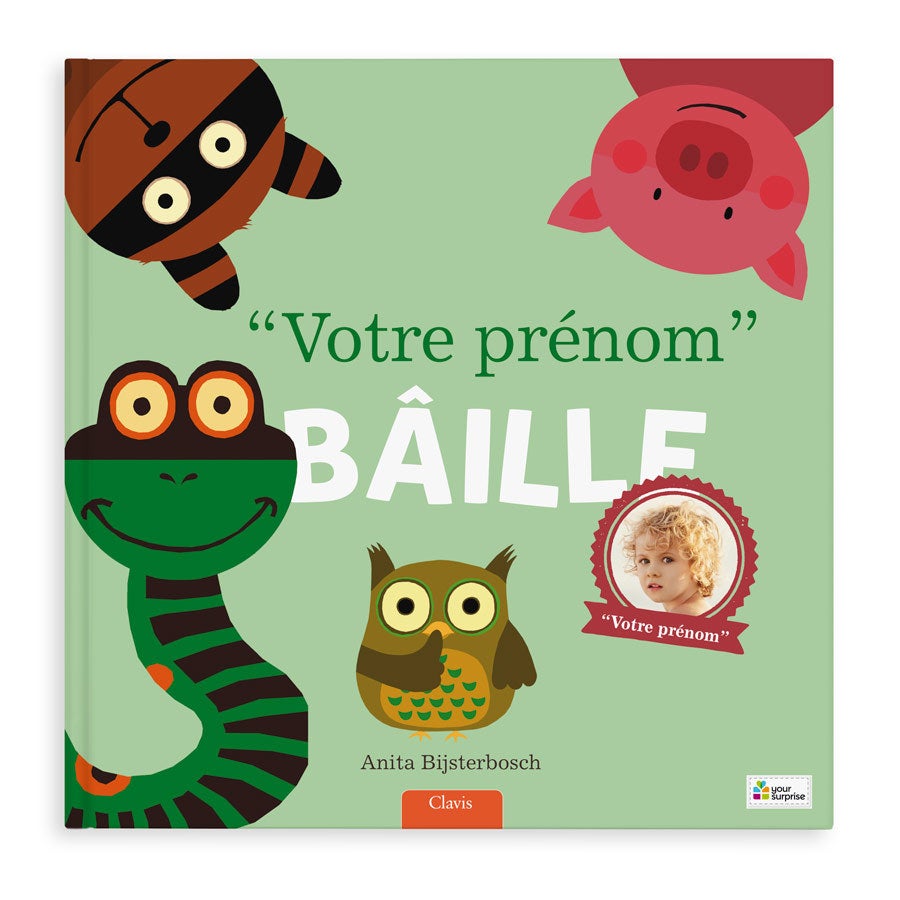 Livre personnalisé - Tout le monde bâille - Livre à rabats XXL