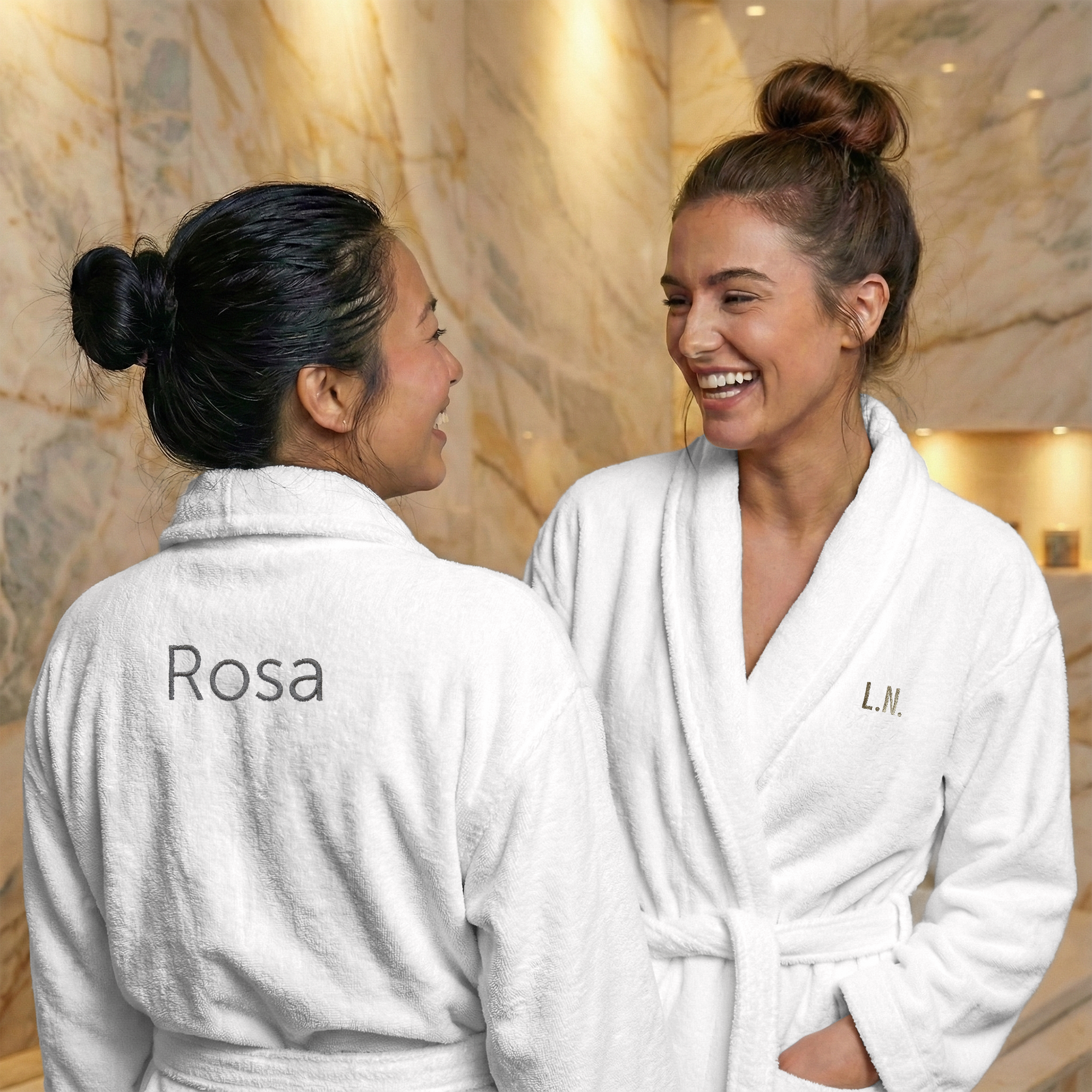 Personalisierter Damen-Frottee-Bademantel
