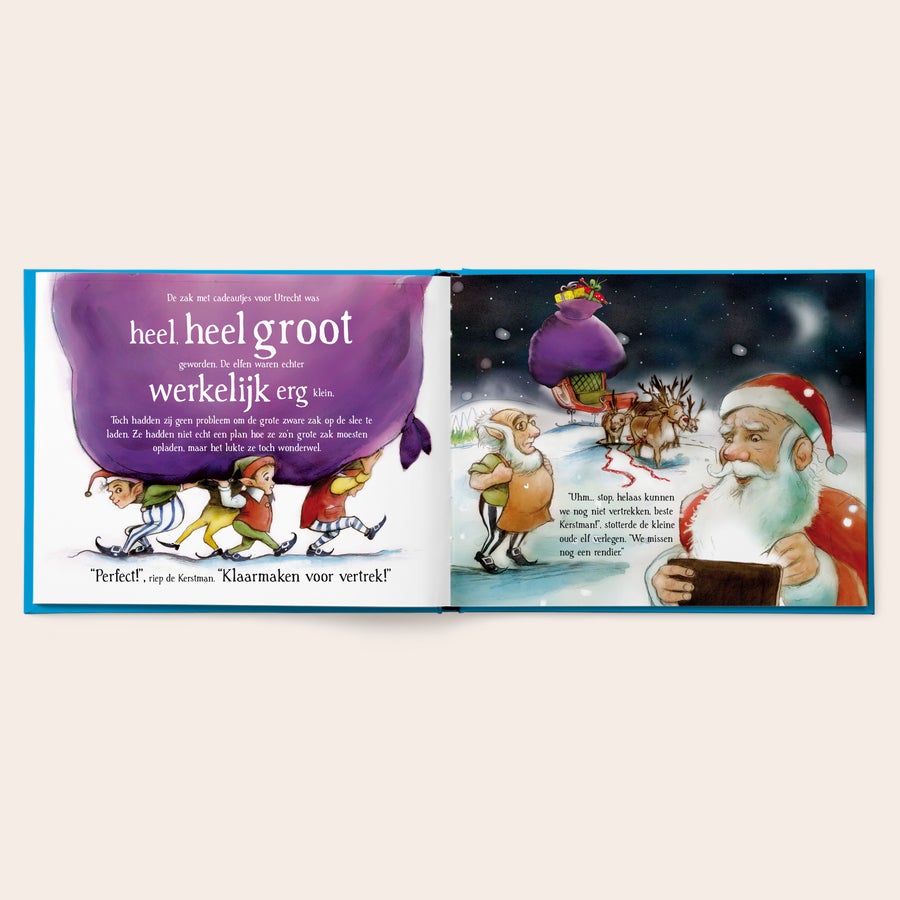 Gepersonaliseerd kerstboek "De kerstman komt" Boek met naam en foto - De kerstman komt - Hardcover, gepersonaliseerd met eigen naam en foto in het verhaal.